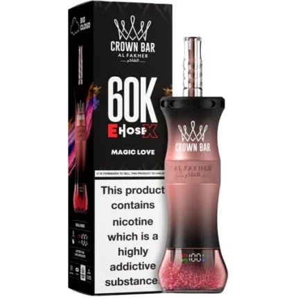 Al Fakher Crown Bar EHose X Disposable Shisha – Magic Love (60,000 Puffs)
