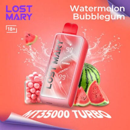Lost Mary MT35000 Turbo Disposable Vape – Watermelon Bubblegum (20/50mg)